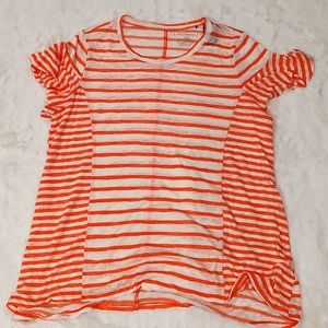 Brand new "Lane Bryant" stripe gauze-like short sleeve shirts
